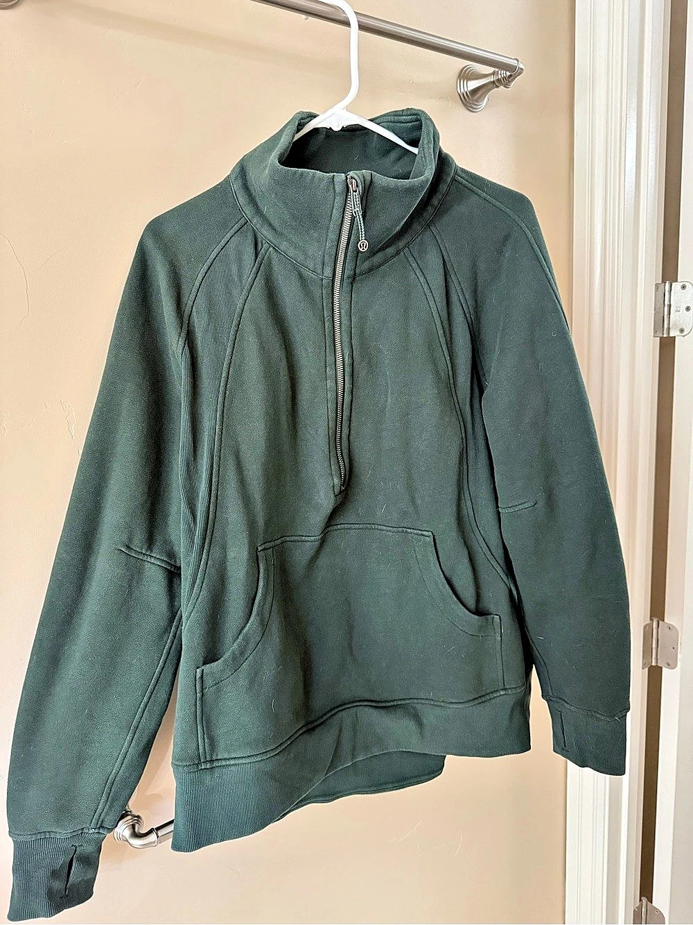 Lululemon Scuba Oversized Half-Zip Hoodie Green